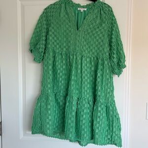 THML Green Fringe Dress